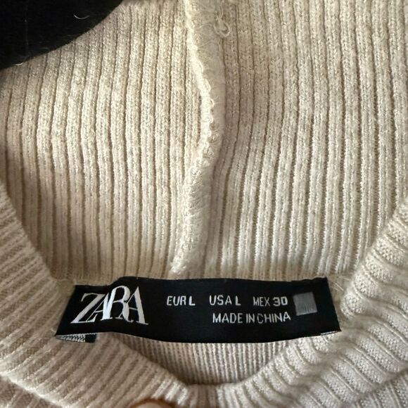 Zara SOFT PLEATED DRESS Size L - Picture 5 of 7